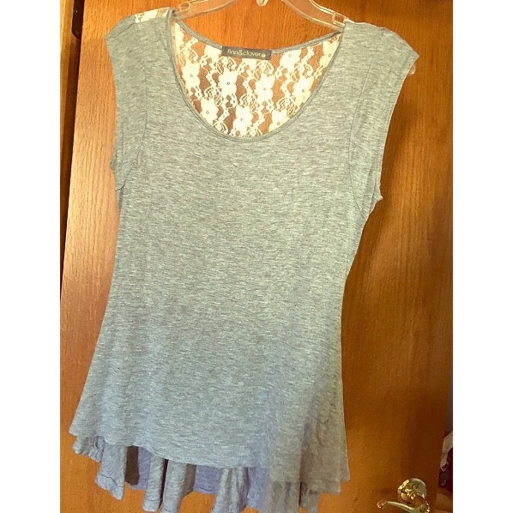 Lace High Low Shirt